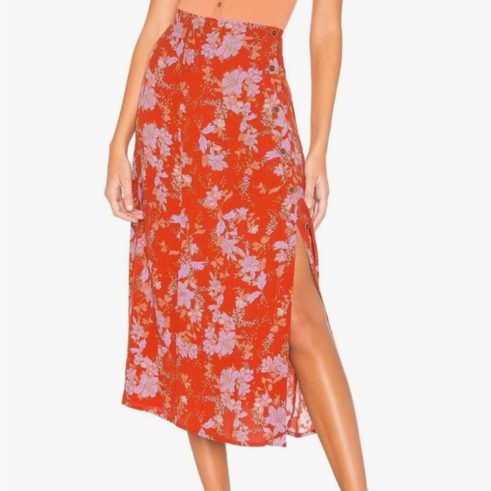 Free People Retro Love Midi Skirt